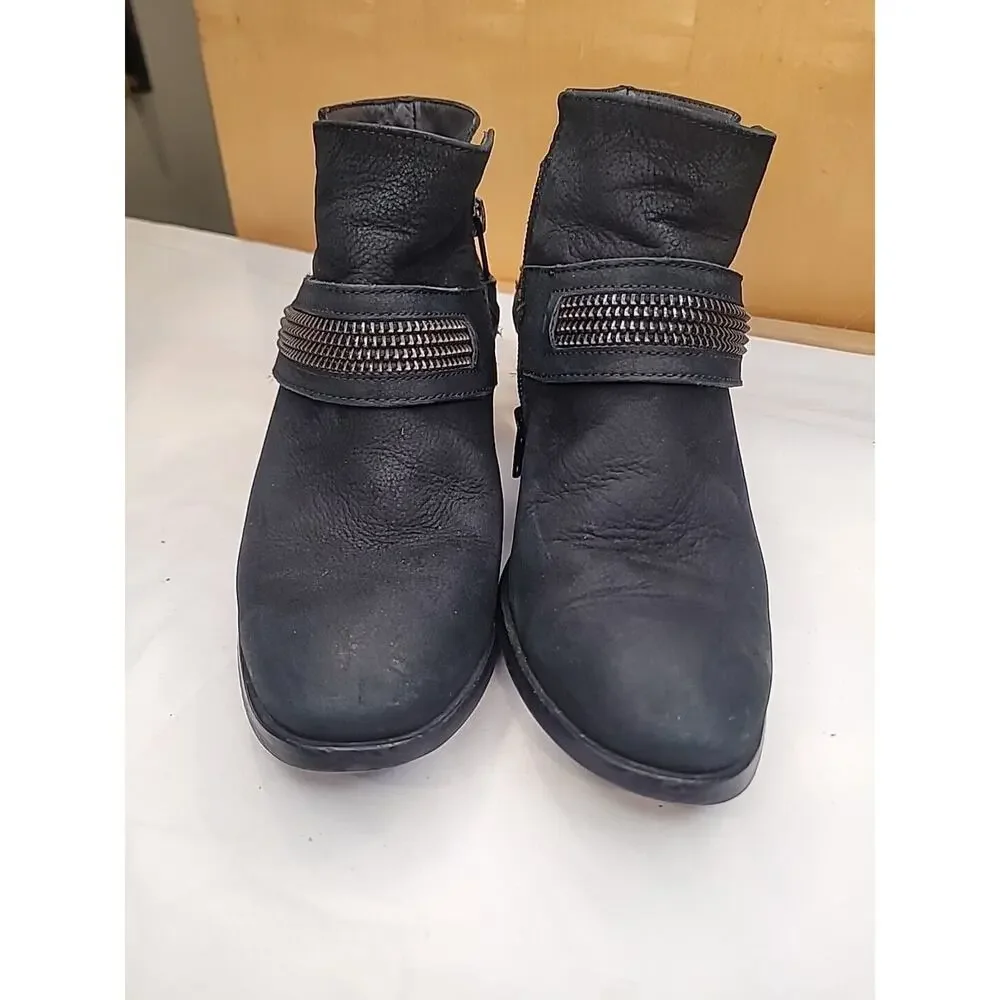 Paul Green Boots Ankle Booties Womens 6 Obermaterial ECHT Leder Heels Black